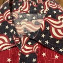 American Vintage Vintage women’s handmade snap button American Flag western shirt large Photo 6