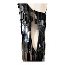 THE ATTICO Sequin Fringe Mini Dress Black Cocktail Designer Italy LBD IT 38 US 2 Photo 5