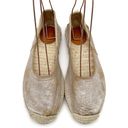 Rag and Bone  Georgie Silver Platinum Espadrille Slip-On Shoe Women’s Size 39.5 | 9 Photo 4