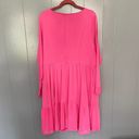 Torrid Mesh Pink Long Sleeve Crewneck Ruffle Tiered Party Barbie Mini Dress 3X Photo 6