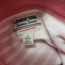 Lands'End  Pink & White ¼ Zip French Terry Pullover Size Large Photo 4