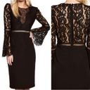 Bardot  Faedra Lace Long Bell Sleeve Knee Length Elegant Sheath Dress Size 8 Photo 1