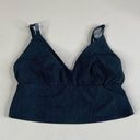 Commando  Longline Bralette Blue Striped Size Small/Medium Photo 0