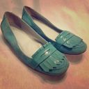 Gap  blue suede kiltie penny ballet Loafer SZ 8 Photo 0