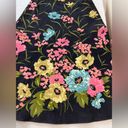 Anne Klein AK  Blue Corduroy Sequins and Floral Design A-Line Midi Skirt Size 10 Photo 10