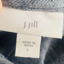 J.Jill  Pure Jill Blue Size L  Long Tunic Top Lagenlook Cowl Neck Front Pocket Photo 5