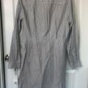 Calvin Klein  tie front gray striped shirt dress size 8 career office Photo 4