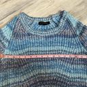 Banana Republic  Blue Space Dyed Cropped Balloon Sleeve Chunky Sweater Photo 6