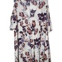 Kendall + Kylie  Cold Shoulder Short Sleeved Floral Rayon Dress Pink Size Medium Photo 0