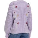 River Island  Oversized Floral Open Cardigan Lavender Balloon Sleeve, size Small Photo 0