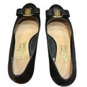 Salvatore Ferragamo Vara Bow Pump black  Leather Shoes Size 7.5 Made In Italy Photo 2