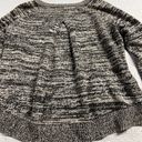 360 Cashmere  Grey Black Marled Crewneck Cashmere & Wool Sweater Size Medium EUC Photo 6