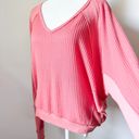 Free People We The Free Pink Waffle Knit  Photo 2