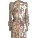 fab'rik Fab’rik Dress Marnie Floral Print Chiffon Lantern Sleeves Wrap Tie Dress Small Photo 5