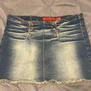 Bongo  Juniors Acid Wash Denim Blue Mini Skirt Y2K Vintage 90's Sz 9 Photo 0