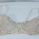 Felina  Cream Lace Embroidered Wired Bra 34D Photo 2