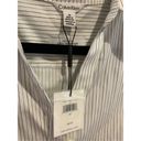 Calvin Klein  Sleeveless Blouse-NEW Medium White/Blu Pinstriped Ret$60 Photo 2