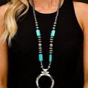 Krass&co NWOT West &  Navajo Pearl and Turquoise Necklace with Large Naja Pendant Photo 0