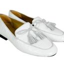 Ann Taylor  Ursula Croco Tassel Loafer Leather White Size 7 Photo 0