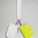 Lululemon NWT Dual Pouch Wristlet in Vapor/Lichen Lime Photo 0