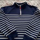 WoolOvers 100% Organic Cotton Striped Blue White Marine Vibe Sweater, size XXL Photo 12