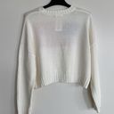 moon&madison American flag iconic crewneck pullover knit sweater small cream NEW NWT Photo 3