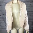 BCBGMAXAZRIA  Cream Puffer Sweater Jacket with knit shawl collar & cuffs size XS Photo 7