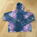 Vintage Havana  Hoodie Sweatshirt in Tie Dye Purple and Blue Photo 2