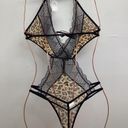 One Piece Leopard  lingerie with back and neck tie New With Tags Photo 2