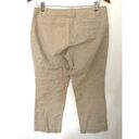 Krass&co NY &  Linen Cotton Blend Crop Straight Leg Khaki Pants Sz 4 Photo 1