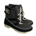 Sorel  Boots Womens 9 Tivoli II Snow Waterproof Black White Insulated Winter Photo 0