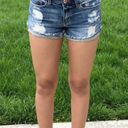 Sneak Peak Cuffed Hem Distressed Denim Shorts  Photo 4