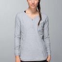 Lululemon  Love Some Run Long Sleeve Heathered Light Grey Size 6 Photo 1