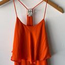 Haute Hippie  Dress Womens XS Orange Silk Tiered Boho Ruffle Mini Flowy Summer Photo 1