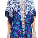 Maaji  blue swim cover up with fringe trim small Photo 6