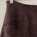 Anne Klein A line‎ 100% Linen Skirt Brown Vintage Woven Academia Chic Photo 4