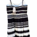 BCBGMAXAZRIA NWT  Womens size 0 black & white woven sequin sleeveless tulle dress Photo 1