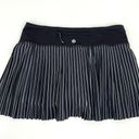 Lululemon Pleat to Street II Parallel Stripe Pinstripe Black White Skirt Size 4 Photo 1