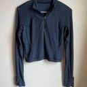 Lululemon  Its Rulu Run Cropped Half-Zip
Heathered True Navy / Black Photo 4