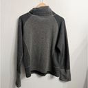 prAna  Lucia Knit Sweater Cowl Stripe Pullover Button Large Gray Photo 2