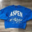 Madhappy RARE  Aspen Exclusive Drop FleecE Blue Crewneck Sweatshirt Size M Preppy Photo 1