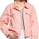 Treasure & Bond  Womens Jean Jacket Coral Waist Length Collar Pockets S NWOT Photo 0