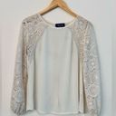 fab'rik Fab’rik Open Back Lace and Embroidered Cream Top size Medium Photo 0