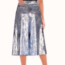 Jacquemus  Foil Boota Flared Palazzo Pants grey blue size 6 Photo 4