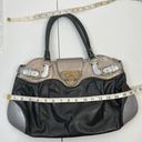 Salvatore Ferragamo Authentic  Gancini Leather Shoulder Tote Bag Black Metallic Photo 14