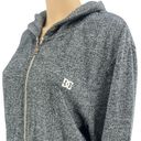 DC Shoes  LARGE Heathered Gray Full Zip Up Hoodie Skater Track Jacket Photo 1