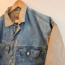 Gap Vintage 90’s  Denim Two-Tone Twill Jean Bomber Jacket Sz Medium Photo 7