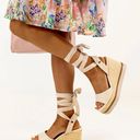 Soda Nude Lace Up Wedge Photo 0