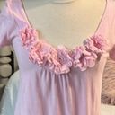 Fleurish  Pink Top Roomy Small Womens Knit Scoop Neck Solid Pastel Photo 9