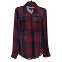 Thread and Supply  Button Up Red Blue Women's Small Photo 5